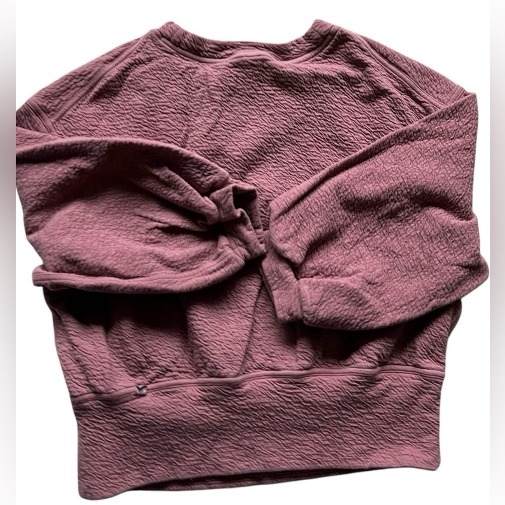 Lululemon Textured Crewneck Pullover Spiced Chai Size 6 - Picture 4 of 10